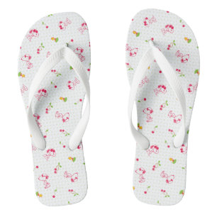 Peanuts Snoopy & Woodstock Cherry Pattern Flip Flops