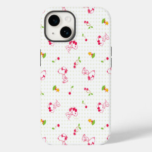 Peanuts Snoopy & Woodstock Cherry Pattern iPhone 14 Case