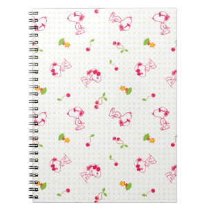 Peanuts Snoopy & Woodstock Cherry Pattern Notebook