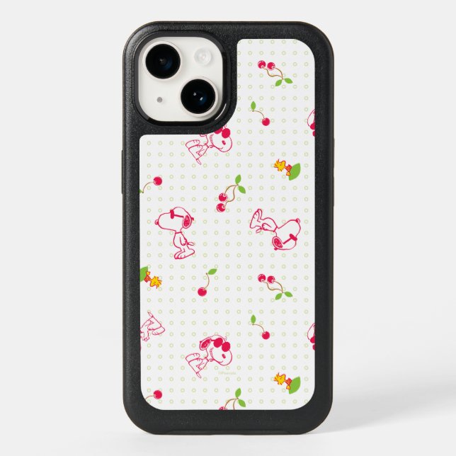 Peanuts | Snoopy & Woodstock Cherry Pattern Otterbox iPhone Case (Back)