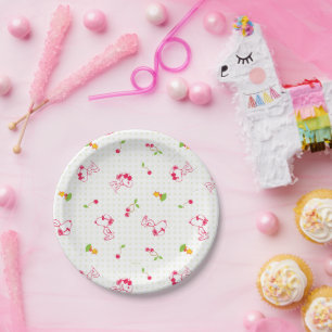 Peanuts   Snoopy & Woodstock Cherry Pattern Paper Plates