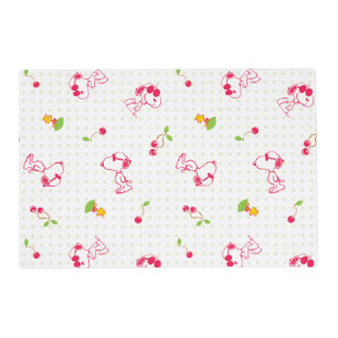 Peanuts   Snoopy & Woodstock Cherry Pattern Placemat