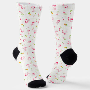 Peanuts Snoopy & Woodstock Cherry Pattern Socks