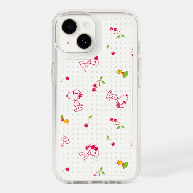 Peanuts | Snoopy & Woodstock Cherry Pattern Speck iPhone Case (Front)