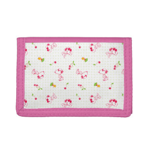 Peanuts   Snoopy & Woodstock Cherry Pattern Trifold Wallet