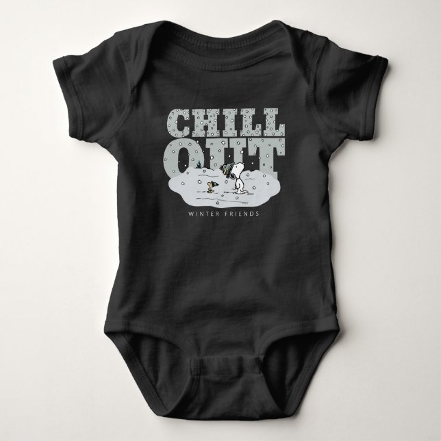 Peanuts | Snoopy & Woodstock Chill Out Baby Bodysuit (Front)