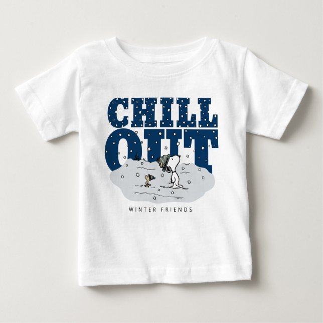Peanuts | Snoopy & Woodstock Chill Out Baby T-Shirt (Front)