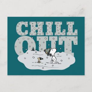 Peanuts Snoopy & Woodstock Chill Out Postcard