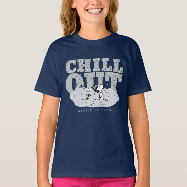 Peanuts | Snoopy & Woodstock Chill Out T-Shirt (Front)