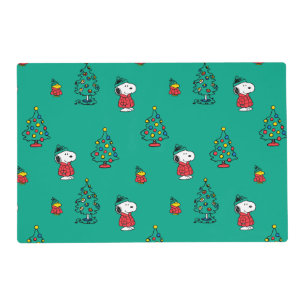 Peanuts Snoopy & Woodstock Christmas Pattern Placemat