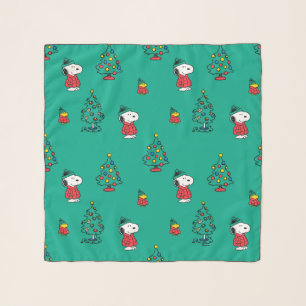 Peanuts Snoopy & Woodstock Christmas Pattern Scarf