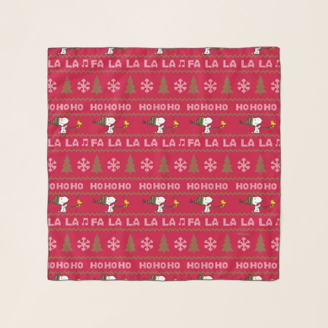 Peanuts | Snoopy & Woodstock Christmas Sweater Scarf (Front)