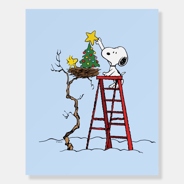 Peanuts | Snoopy & Woodstock Christmas Tree Foam Board (Front)