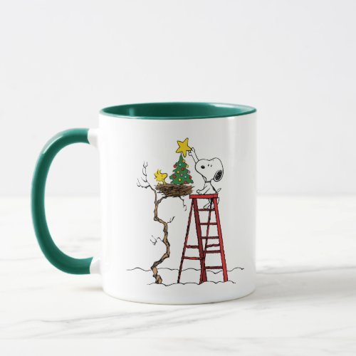 Peanuts  Snoopy  Woodstock Christmas Tree Mug