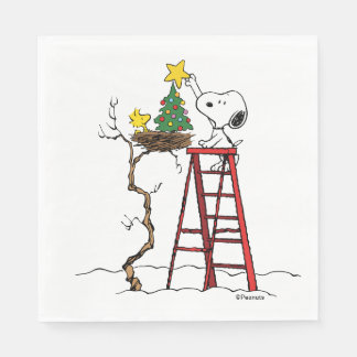 Peanuts | Snoopy & Woodstock Christmas Tree Napkins