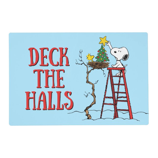 Peanuts | Snoopy & Woodstock Christmas Tree Placemat (Front)
