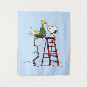 Peanuts Snoopy & Woodstock Christmas Tree Tapestry