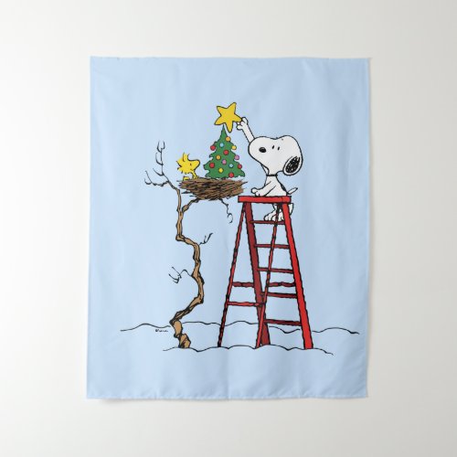 Peanuts  Snoopy  Woodstock Christmas Tree Tapestry