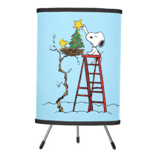 Peanuts   Snoopy & Woodstock Christmas Tree Tripod Lamp