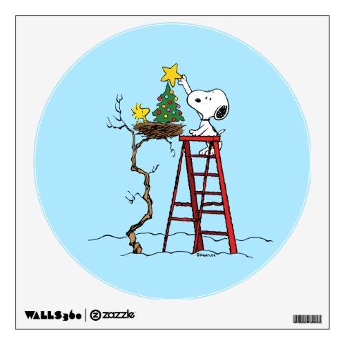 Peanuts  Snoopy  Woodstock Christmas Tree Wall Decal