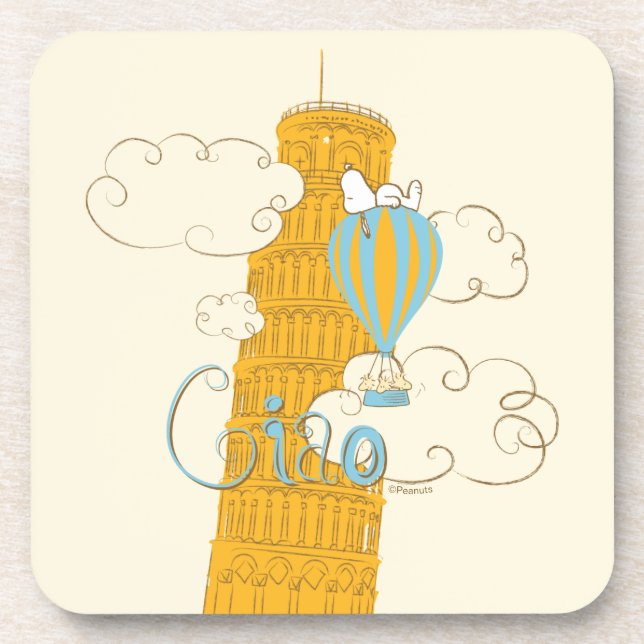 Peanuts | Snoopy & Woodstock Ciao Beverage Coaster (Front)