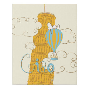 Peanuts Snoopy & Woodstock Ciao Faux Canvas Print