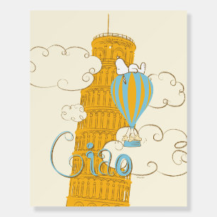 Peanuts Snoopy & Woodstock Ciao Foam Board