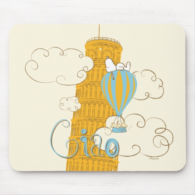 Peanuts | Snoopy & Woodstock Ciao Mouse Pad (Front)