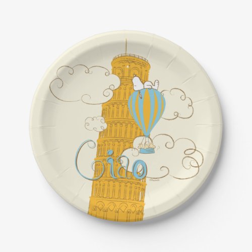 Peanuts  Snoopy  Woodstock Ciao Paper Plates