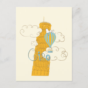 Peanuts Snoopy & Woodstock Ciao Postcard