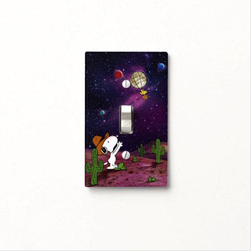Peanuts  Snoopy  Woodstock Cowboy Basketball Light Switch Cover