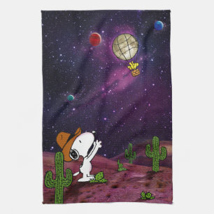 Peanuts Snoopy & Woodstock Cowboy Kitchen Towel
