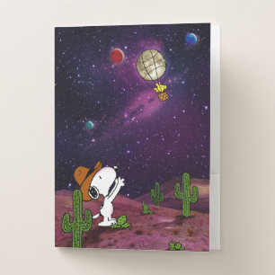 Peanuts   Snoopy & Woodstock Cowboy Pocket Folder