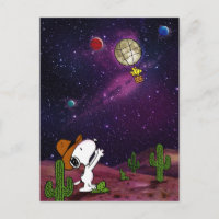 Peanuts | Snoopy & Woodstock Cowboy Postcard