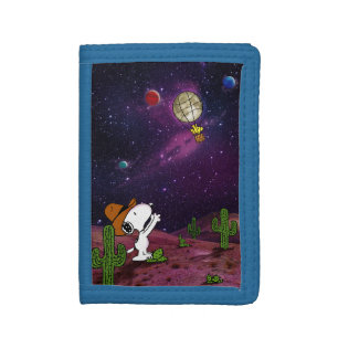 Peanuts Snoopy & Woodstock Cowboy Tri-fold Wallet