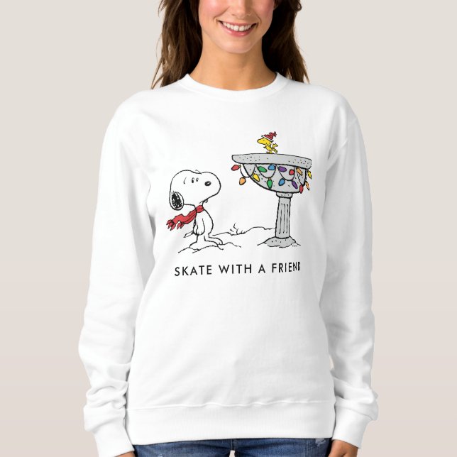 Peanuts | Snoopy & Woodstock Decorated Bird Bath Sweatshirt (Front)