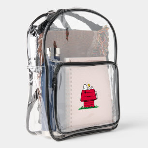 Peanuts Snoopy & Woodstock Doghouse Clear Backpack