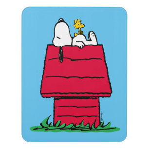Peanuts Snoopy & Woodstock Doghouse Door Sign