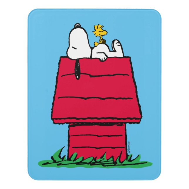 Peanuts | Snoopy & Woodstock Doghouse Door Sign (Contemporary Vert)
