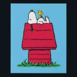 Peanuts | Snoopy & Woodstock Doghouse Faux Canvas Print<br><div class="desc">Check out this fun Peanuts design featuring Snoopy and Woodstock.</div>