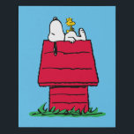 Peanuts | Snoopy & Woodstock Doghouse Faux Canvas Print<br><div class="desc">Check out this fun Peanuts design featuring Snoopy and Woodstock.</div>