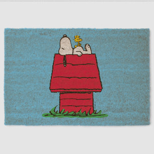 Peanuts Snoopy & Woodstock Doghouse  Fiber Doormat