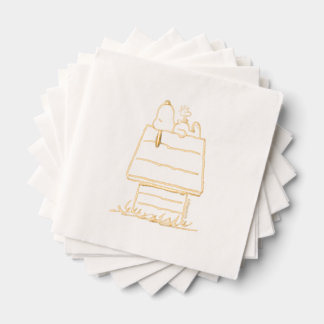 Peanuts | Snoopy & Woodstock Doghouse Foil Napkins