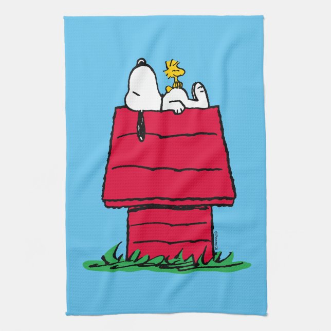 Peanuts | Snoopy & Woodstock Doghouse Kitchen Towel (Vertical)