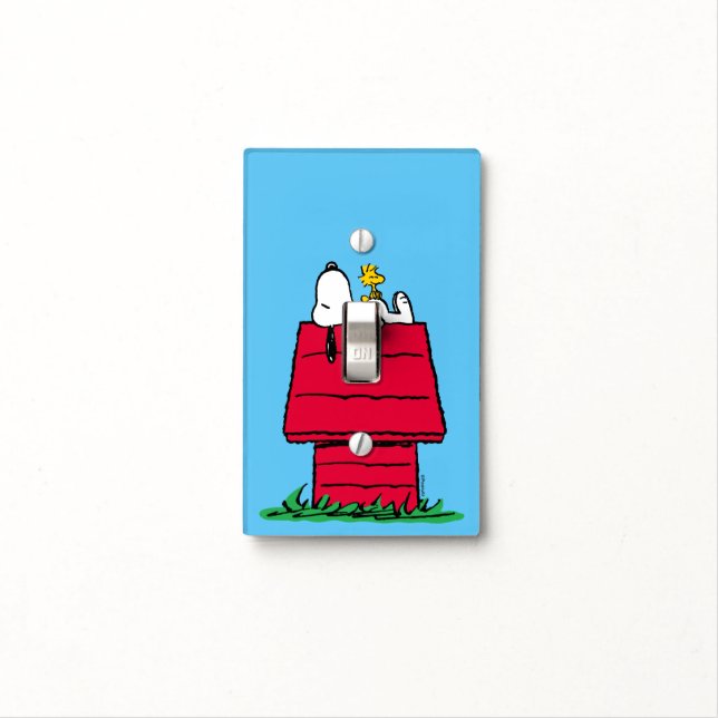 Peanuts | Snoopy & Woodstock Doghouse Light Switch Cover (In Situ)