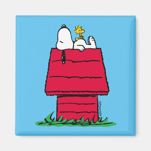 Peanuts Snoopy & Woodstock Doghouse Magnet