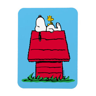 Peanuts Snoopy & Woodstock Doghouse Magnet