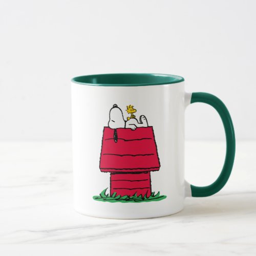 Peanuts  Snoopy  Woodstock Doghouse Mug