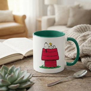 Peanuts Snoopy & Woodstock Doghouse Mug