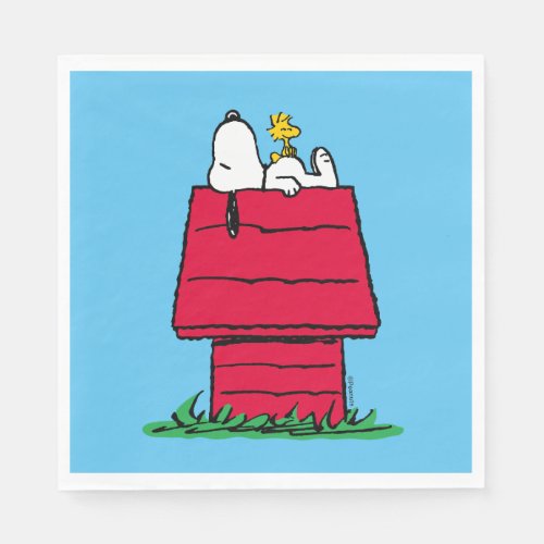 Peanuts  Snoopy  Woodstock Doghouse Napkins